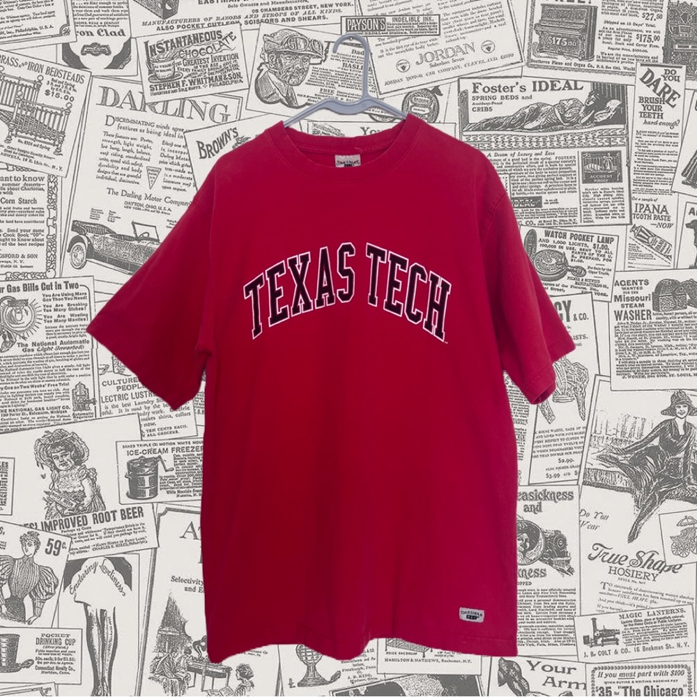 Red Texas Tech TShirt, Oarsman 913 Rugged Durable